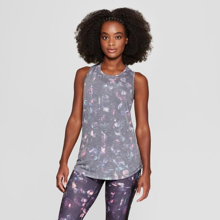Women's Floral Print Active Tank Top - C9 Champion Black