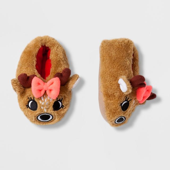 Baby Girls' Deer Slipper - Cat & Jack Tan