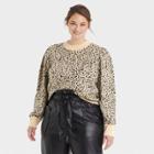 Women's Plus Size Polka Dot Mock Turtleneck Pullover Sweater - Who What Wear