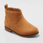 Toddler Girls' Onyx Zipper Slip-on Chelsea Boots - Cat & Jack Cognac