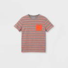Boys' Short Sleeve Pocket T-shirt - Cat & Jack Gray/orange