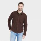 Men's Knit Button-down Shirt - Goodfellow & Co Dark Brown