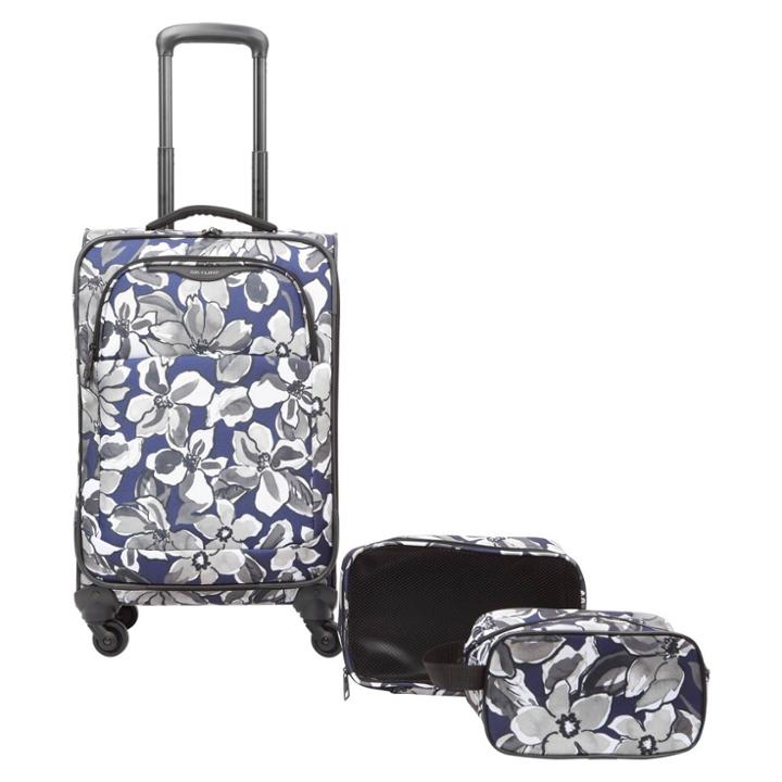 Skyline 3pc Softside Spinner Luggage Set - Navy, Blue