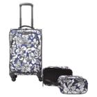 Skyline 3pc Softside Spinner Luggage Set - Navy, Blue