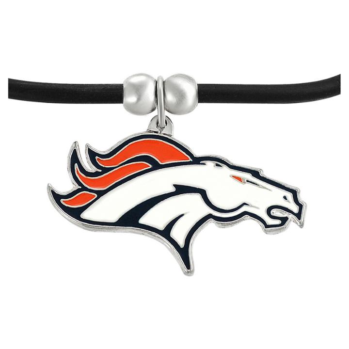 Women's Journee Collection National Football League Team Cord Necklace In Silvertone - Orange