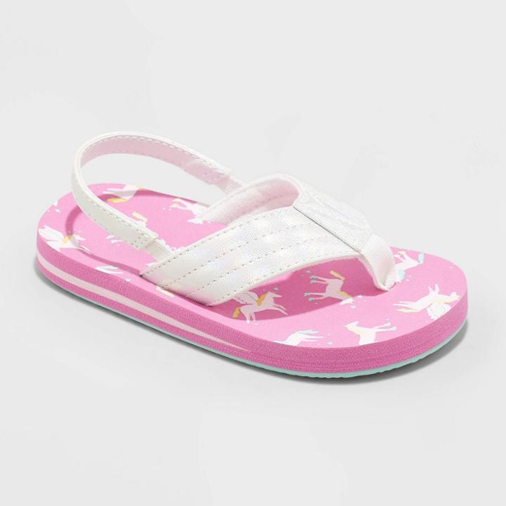 Toddler Shawn Unicorn Print Slip-on Flip Flop Sandals - Cat & Jack Purple