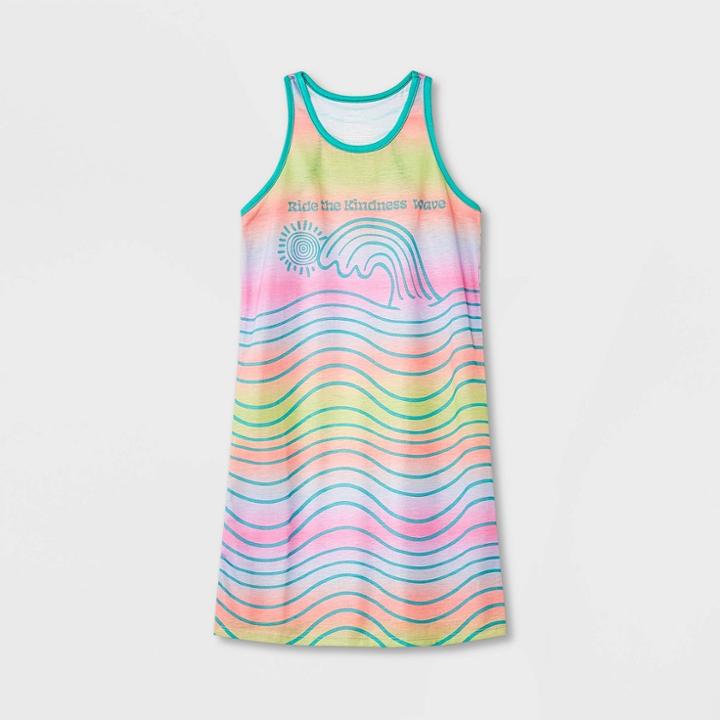 Girls' Rainbow Wave Tank Nightgown - Cat & Jack