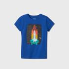 Girls' Short Sleeve Rocket Ship Graphic T-shirt - Cat & Jack Blue