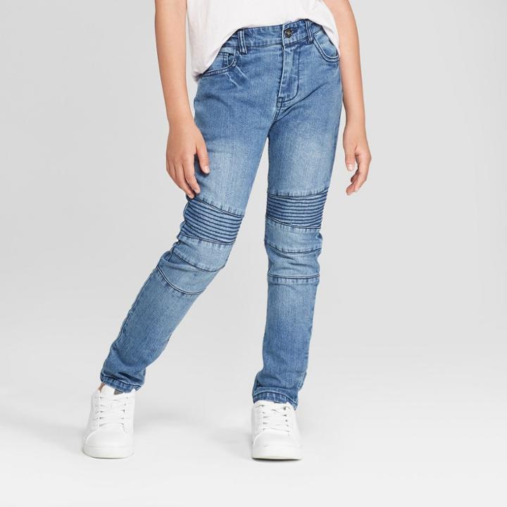 Boys' Moto Woven Jeans - Art Class Medium Blue