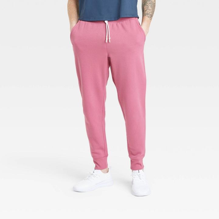 Men's Cotton Fleece Joggers - All In Motion Ruby