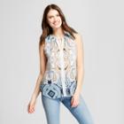 Zac & Rachel Women's Printed Shell With Hardware - Zac And Rachel - Blue