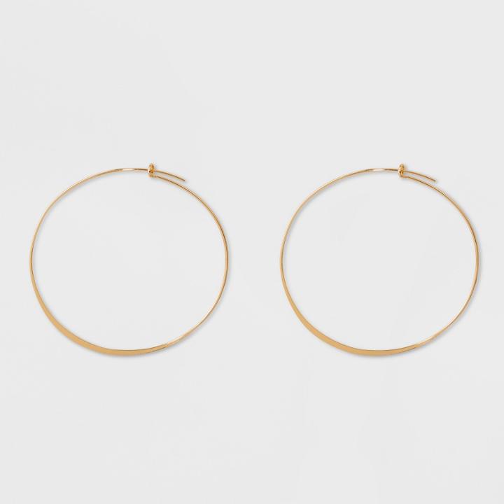 Large Thin Hoop Earrings - A New Day Gold
