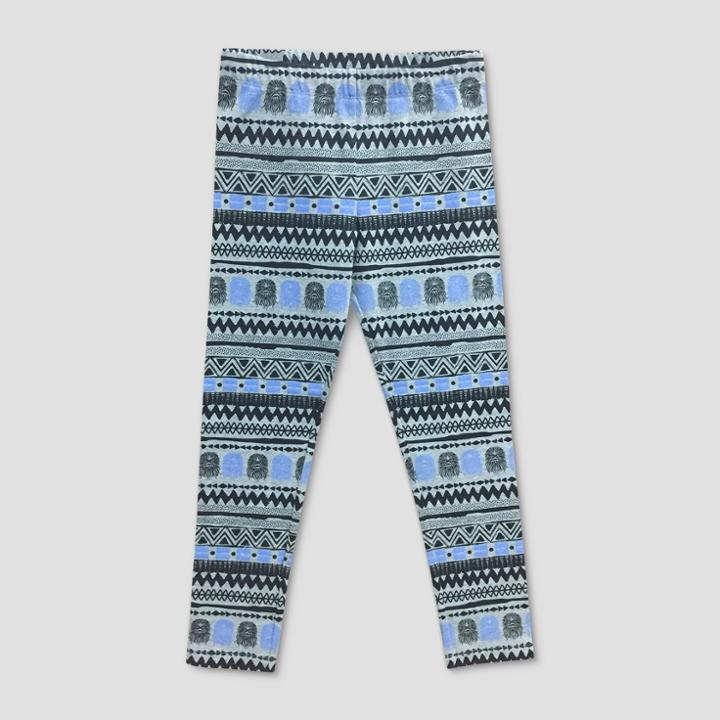 Lucas Girls' Star Wars Chewbacca Printed Leggings - Gray/blue