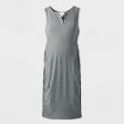 Maternity Sleeveless Rib T-shirt Dress - Isabel Maternity By Ingrid & Isabel Heather Gray Xs, Women's, Grey Gray