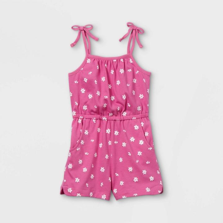 Toddler Girls' Tank Romper - Cat & Jack Pink