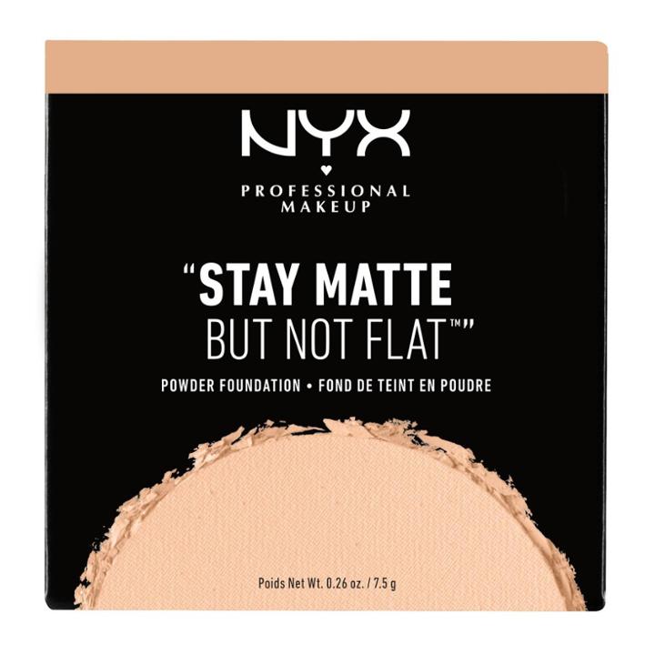 Nyx Professional Makeup Stay Matte But Not Flat Pressed Powder Foundation - Beige