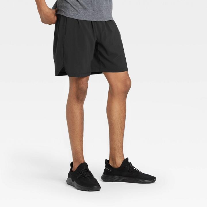Men's 7 Unlined Run Shorts - All In Motion Black S, Men's,