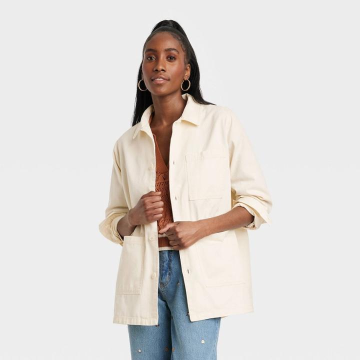 Women's Utility Chore Jacket - Universal Thread Cream