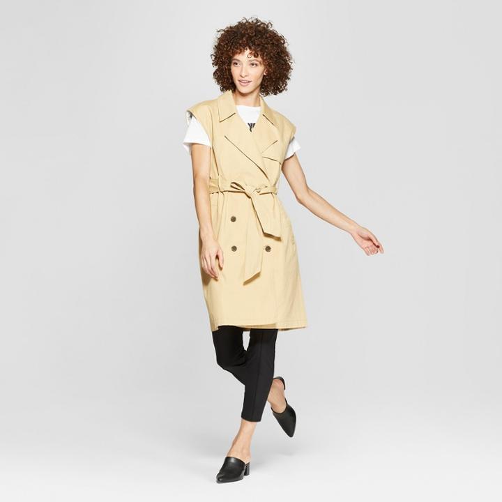 Women's Sleeveless Trench - A New Day + Vital Voices - Tan