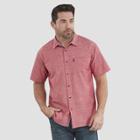 Dickies Men's Contemporary Fit Short Sleeve Button-down Shirt - Red