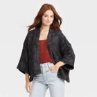 Women's Quilted Short Duster Jacket - Universal Thread Navy