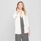 Women's Open Front Knit Cardigan - A New Day Cream (ivory)
