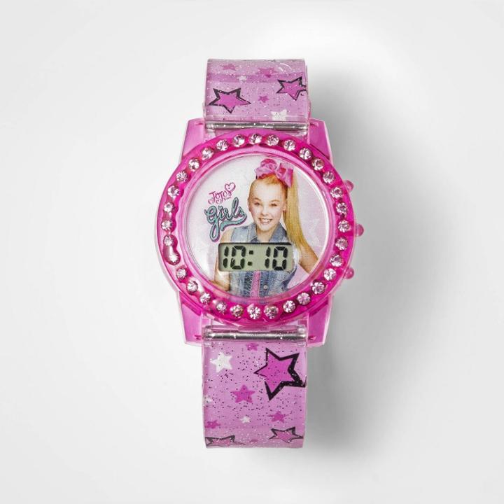 Target Girls' Nickelodeon Jojo Siwa Flashing Lcd Watch - Pink