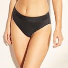 Women's Reversible Check Print High Waist Bikini Bottom - Joylab Black/white