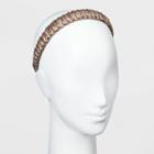 Woven Satin Fabric Covered Headband - A New Day Nude