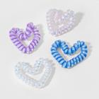 Girls' 4ct Heart Shape Coil Stretch Bracelets - Cat & Jack Purple