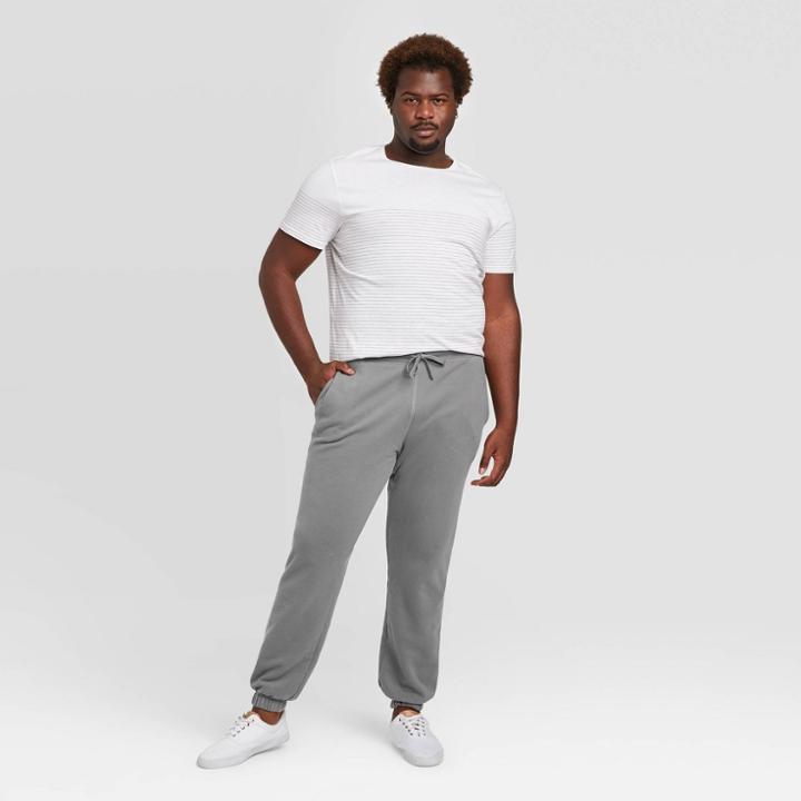 Men's Big & Tall Jogger Pants - Goodfellow & Co Thundering Gray