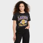 Women's Nba Lakers Splatter Short Sleeve Graphic T-shirt - Black