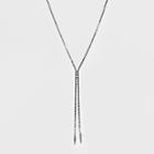 Long Y Necklace - A New Day Hematite, Women's