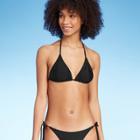 Women's String Triangle Bikini Top - Xhilaration Black