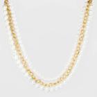 3 Row Pearl And Chain Necklace - A New Day Gold