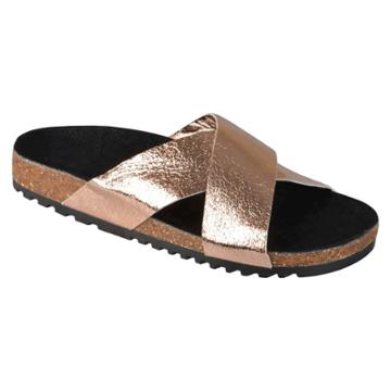 Women's Journee Collection Rosie Comfort Sole Slide Sandals - Rose Gold