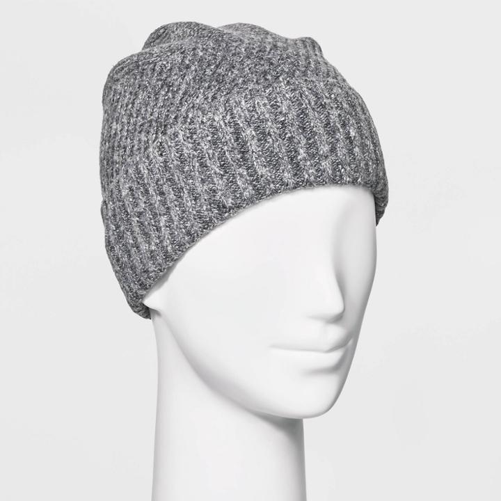 Women's Knit Beanie - Universal Thread Dark Gray