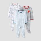 Baby Boys' Valentines Day Zip-up Sleep N' Play - Cloud Island Blue Newborn