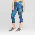 Women's Everyday High-waisted Tropical Print Capri Leggings 20 - C9 Champion Blue