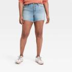 Women's High-rise Vintage Midi Jean Shorts - Universal Thread Medium Wash 00,