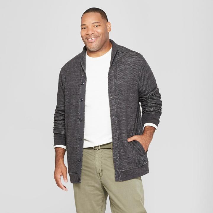 Men's Big & Tall Light Weight Sweatshirt - Goodfellow & Co Railroad Gray