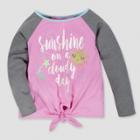 Gerber Baby Girls' Long Sleeve Sunshine Top - Pink/gray