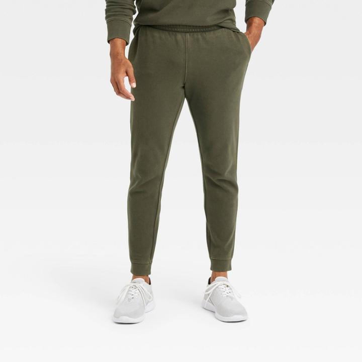 Men's Premium Washed Fleece Sweatpants - All In Motion Olive Green
