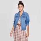 Women's Essential Freeborn Denim Jacket - Universal Thread Medium Wash
