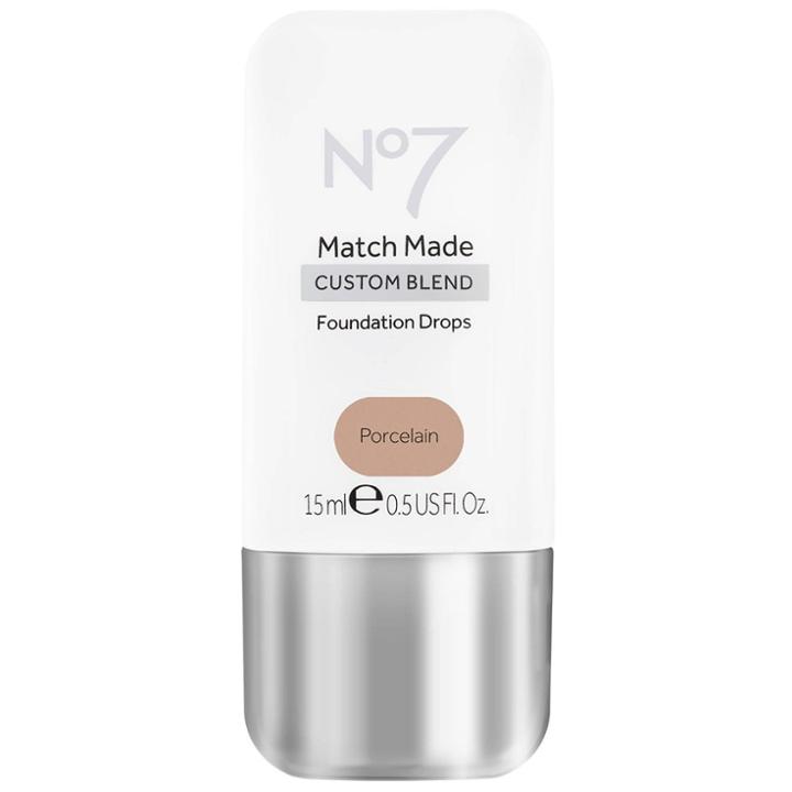 No7 Match Made Foundation Drops Porcelain - 0.5oz, Adult Unisex