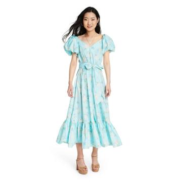 Women's Estelle Puff Sleeve Dress - Loveshackfancy For Target Blue
