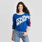 Women's Star Wars Crewneck Graphic Sweater - (juniors') - Blue L, Women's,