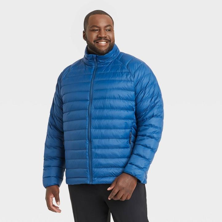 Men's Big & Tall Packable Down Puffer Jacket - All In Motion Navy