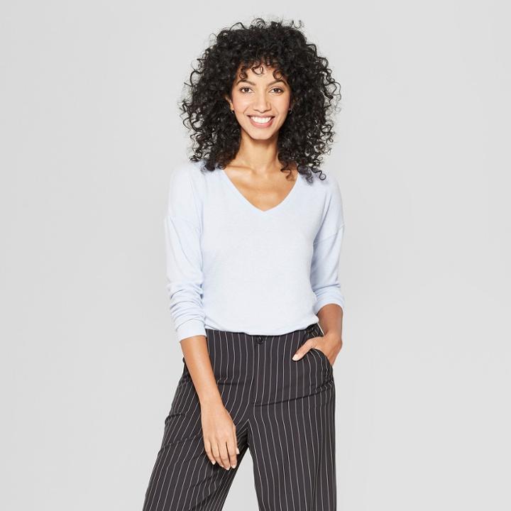 Women's Long Sleeve Cozy Knit Blouse - A New Day