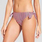 Clean Water Cleanwater Women's Striped Tie Side Bikini Bottom - Multi Striped S,